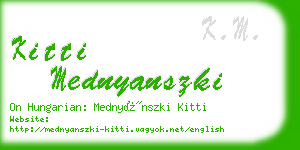 kitti mednyanszki business card